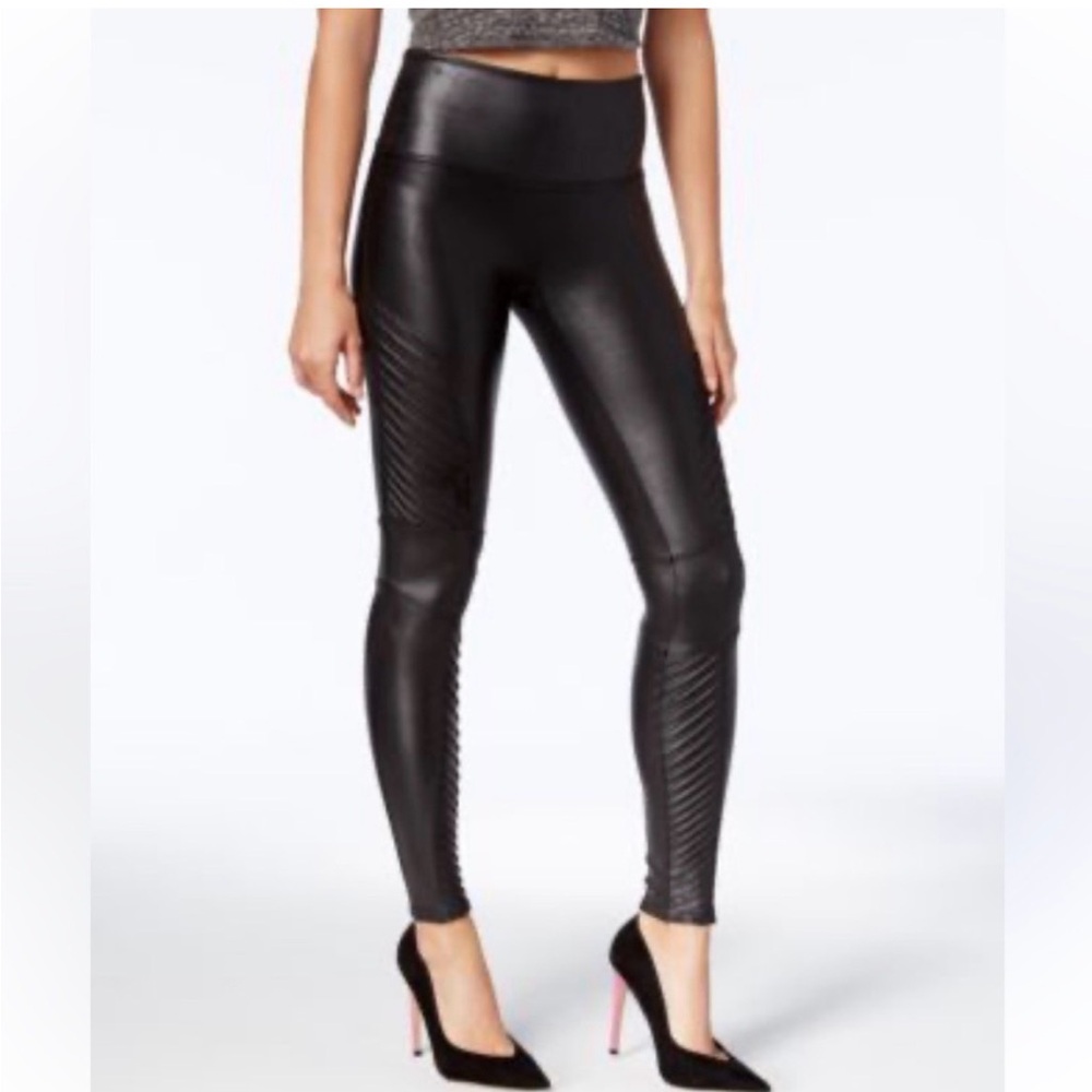 SPANX  Faux Leather Moto Leggings